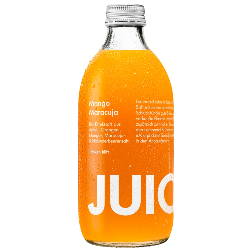 Lemonaid Juice Bio Mango Maracuja 0,33l